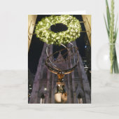 Atlas & St. Patrick's Cathedral, Christmas, NYC - Karte (Vorderseite)