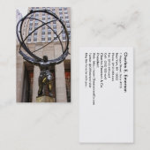 Atlas-Statue, Rockefeller-Mitte, NYC Visitenkarte (Vorne/Hinten)