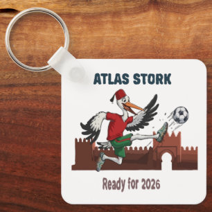 Atlas-Storch Marokko Fußball 2026 Sportmaskottchen Schlüsselanhänger