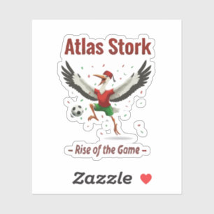 Atlas-Storch Marokko Fußball-Maskottchen - Aufstie Aufkleber