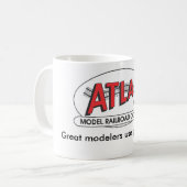 Atlas-Tasse - rotes Logo Kaffeetasse (Vorderseite Links)