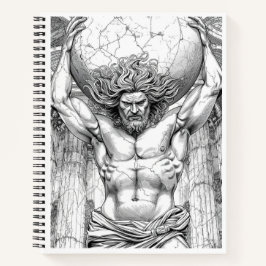 Atlas Titan Mythology Close-Up Sketch Art Notebook Notizblock