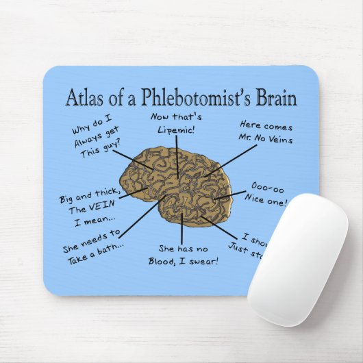 Atlas von eines Phlebotomists Gehirn Mousepad (Mit Mouse)