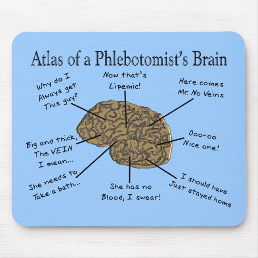 Atlas von eines Phlebotomists Gehirn Mousepad (Vorne)