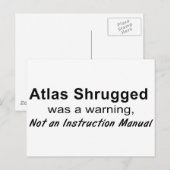 Atlas zuckte Warnung Postkarte (Vorne/Hinten)