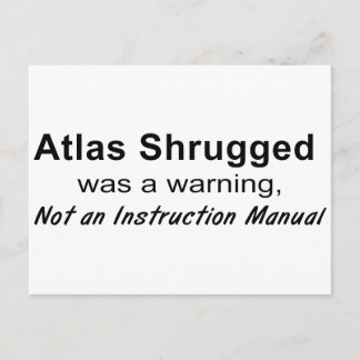 Atlas zuckte Warnung Postkarte