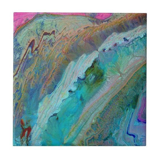 Atlasgebirge in Marokko - Satellit Terra Fliese (Vorderseite)