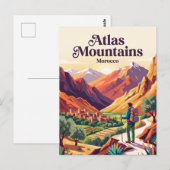 Atlasgebirge Marokko Postkarte (Vorne/Hinten)