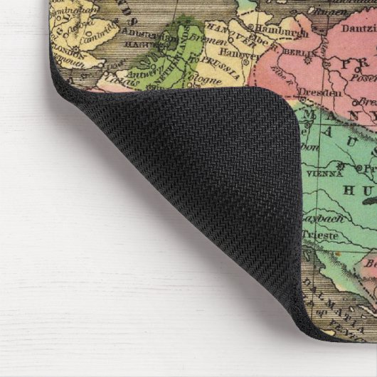 Atlaskarte Europa Hand Mousepad (Ecke)