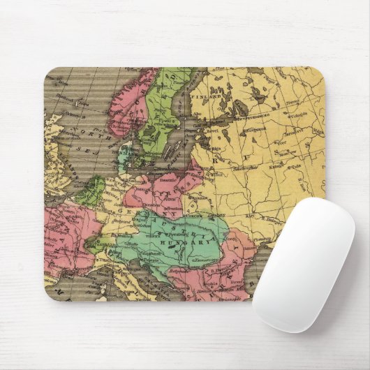 Atlaskarte Europa Hand Mousepad (Mit Mouse)