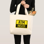 ATM Inside Sign Tot Bag Jumbo Stoffbeutel (Vorderseite (Produkt))