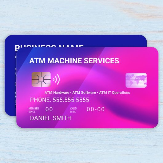 ATM-Kreditkarte Visitenkarte