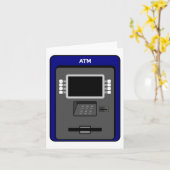 ATM Machine Note Cards Karte (Gelbe Blume)
