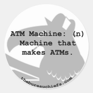 ATM-Maschinen-Aufkleber Runder Aufkleber