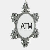 Atm Schneeflocken Zinn-Ornament (Links)