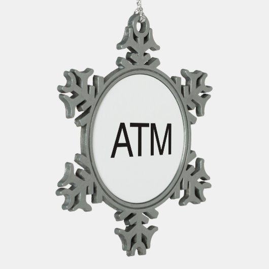 Atm Schneeflocken Zinn-Ornament (Links)