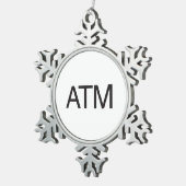 Atm Schneeflocken Zinn-Ornament (Rechts)