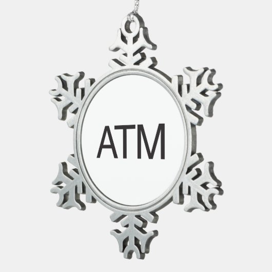 Atm Schneeflocken Zinn-Ornament (Rechts)