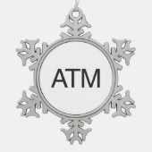 Atm Schneeflocken Zinn-Ornament (Vorderseite)
