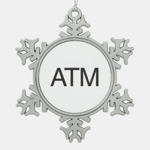 Atm Schneeflocken Zinn-Ornament