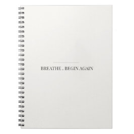 Atme. Beginne wieder Notizbuch – Achtsamkeits-Tage Notizblock