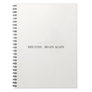 Atme. Beginne wieder Notizbuch – Achtsamkeits-Tage Notizblock