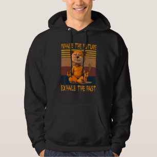 Atme Die Zukunft Om Meditation Yoga Katze Hoodie