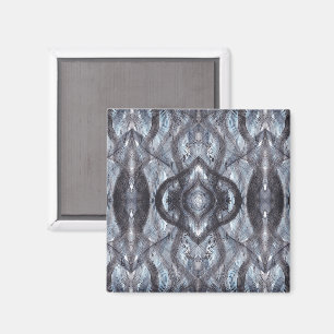 Atme dunkelblaue abstrakte Aquarellkunst Magnet