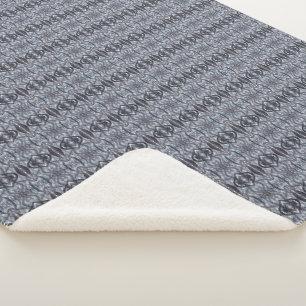 Atme dunkelblaue abstrakte Aquarellkunst Sherpadecke