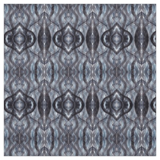 Atme dunkelblaue abstrakte Aquarellkunst Stoff (Muster)