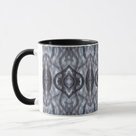 Atme dunkelblaue abstrakte Aquarellkunst Tasse