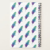 Atme einfach Boho-Wasserfarbe-Monogramm Planer (Rückseite)