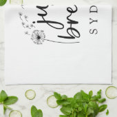 Atme einfach den Dandelion-Individuelle Name Geschirrtuch (Gefaltet)