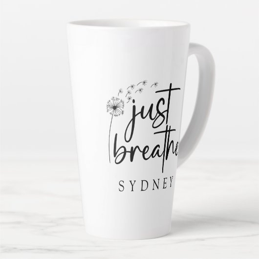 Atme einfach den Dandelion-Individuelle Name Milchtasse (Rechte Ecke)