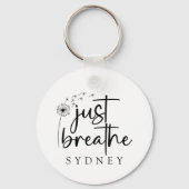 Atme einfach den Dandelion-Individuelle Name Schlüsselanhänger (Rückseite)