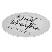 Atme einfach den Dandelion-Individuelle Name Schneidebrett (Ecke)