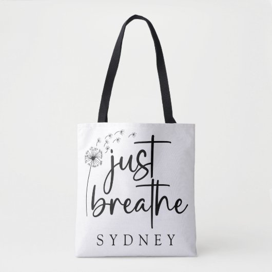 Atme einfach den Dandelion-Individuelle Name Tasche (Vorderseite)