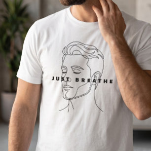 Atme einfach Minimalistisches weißes T-Shirt Lin