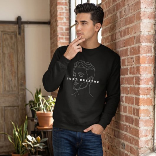Atme einfach Schwarzes Sweatshirt | Minimalistisch