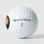 Atme Frieden Aus Stress Yoga Zitat Golfball (Logo)