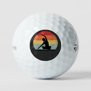 Atme Frieden Aus Stress Yoga Zitat Golfball