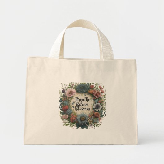 Atme, glaube, blühe - Winzige Tasche (Vorne)