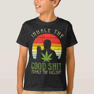 Atme gut aus Bull Weed Yoga Geschenk Premium Tri T-Shirt