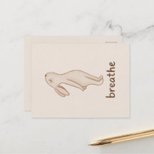Atme-Häschen-Postkarte