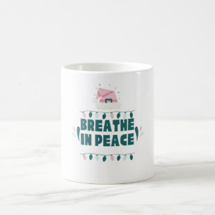 „Atme in Frieden“ Minimalistischer Zen-Becher Kaffeetasse