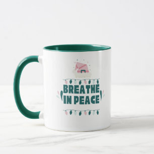 „Atme in Frieden“ Minimalistischer Zen-Becher Tasse