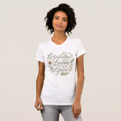Atme Lerne Wachse Botanische Bienenlehrer T-Shirt (Vorne ganz)