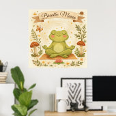 Atme Mama Süßer Frosch Achtsamkeitskunst Poster (Heimbüro)