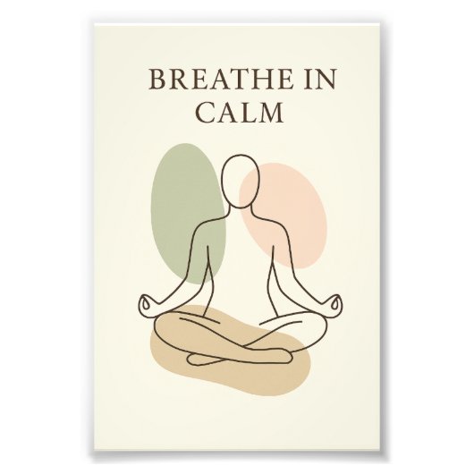 Atme ruhige Minimalist-Meditationsposter ein Fotodruck (Vorne)