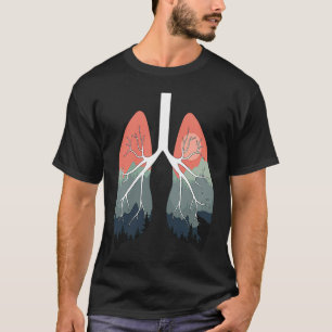 Atme saubere Luft Lunge Liebe Erde Tag der Atmung  T-Shirt